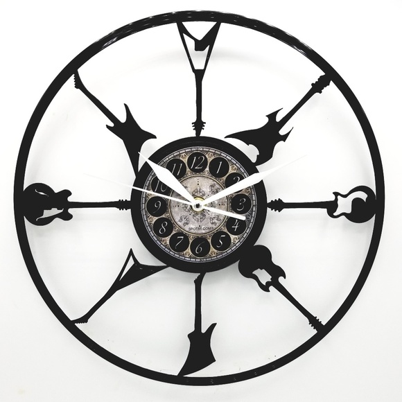 Handmade Other - GUITARS vinyl record clock